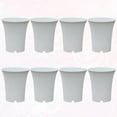 thumbnail image 3 of OATIPHO 10Pcs White Flowerpot Plastic Lightweight Small Pot for Balcony Or Furniture, 3 of 8