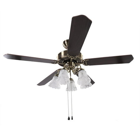 Herchr 4 Blades Ceiling Fan 52 Led Ceiling Fan 3 Speed