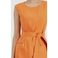 thumbnail image 3 of Kasper Women's Belted Zip Pocket Dress Orange Size 14, 3 of 3