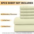 thumbnail image 4 of Lux Decor Collection Full Size Bed Sheets - Microfiber Deep Pocket Bedding Sheets & Pillowcase Sets - Vanilla, 4 of 11