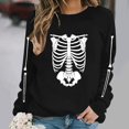 thumbnail image 2 of Oversized Halloween Sweatshirt Womens Crew Neck Casual Cute Printed Shirts Lightweight Loose Fit Long Sleeve Vintage Tops, 2 of 6