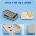 thumbnail image 6 of PRIME - Dual Compartment Soap Dish Double Bar Soap Holder Solid Shampoo Bar Holder Wi..., 6 of 6