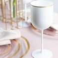 thumbnail image 4 of (20 PACK) EcoQuality Plastic White Wine Glasses with Gold Rim - 12 oz Wine Glass with Stem, Disposable Shatterproof Wine Goblets, Reusable, Elegant Drink Cups Tumbler for Weddings, Party, Receptions, 4 of 5