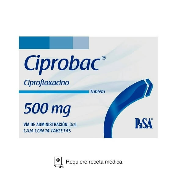 Ciprobac Ciprofloxacino 500 mg 14 tabletas
