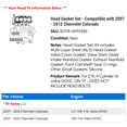 thumbnail image 2 of Head Gasket Set - Compatible with 2007 - 2012 Chevy Colorado 2008 2009 2010 2011, 2 of 2