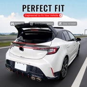 Ikon Motorsports Duckbill Highkick Rear Middle Trunk Deck Lid Spoiler Wing Lip For 2019-2026 Toyota Corolla Hatchback & GR Corolla, Carbon Fiber CF