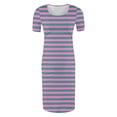 thumbnail image 5 of Zwiiyzr 2025 Women's Maternity Dress Striped Slim Short Sleeve Tank Dresses Scoop Neck Pregnancy Bodycon Dress for Casual Wear Navy, 5 of 7