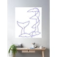 thumbnail image 2 of Fluke To Fluke (Blue) Poster Wall Art, Modern Wall Decor For Living Room Bedroom, 8x12 UNFRAMED, 2 of 3