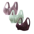 thumbnail image 1 of Bras for Women, 3PC Womans Plus Size Printing Comfortable Bra Underwear, 1 of 5
