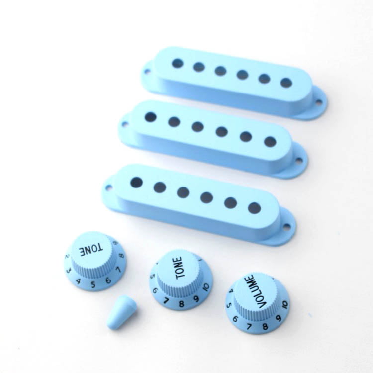 Artibetter Strat Guitar Pickup Covers Knobs Switch Tip Set for Replacement Accessory Kit Light Pink 
