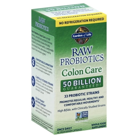 Garden Of Life Raw Probiotics Colon Care 30 Vegetarian Capsules