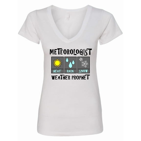 Inktastic Meteorologist Weather Prophet Women's V-Neck T-Shirt