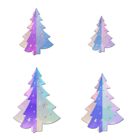 Merry Christmas Iridescent Xmas Tree Ornament Table Decoration Holiday Party Decoration