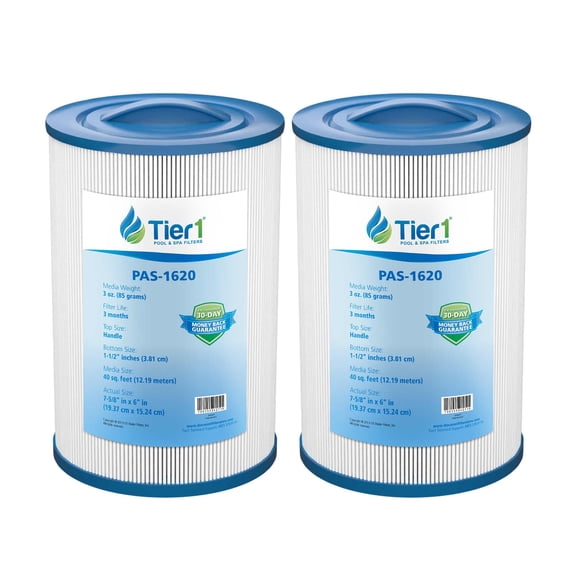 Tier1 Pool & Spa Filter Cartridge 2-pk | Replacement for Waterway 817-0050, Front Access Skimmer, Pleatco PWW50P3, Filbur FC-0359, Unicel 6CH-940 and More | 45 sq ft Pleated Fabric Filter