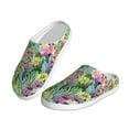 thumbnail image 2 of Balery Watercolor Blooming Cactus Pattern Women's Fuzzy Memory Foam Slippers Fluffy Winter House Shoes Indoor and Outdoor-46/47, 2 of 7