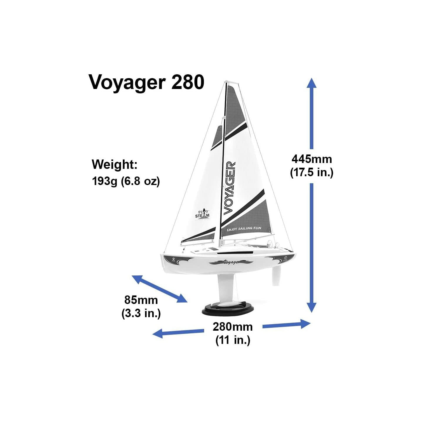 PlaySTEAM Voyager 280 2.4G Sailboat-Blue