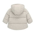 thumbnail image 3 of Hicidod Toddler Jackets Hooded Long Sleeve Zipper Winter Warm Coats Cute Stars Printed Fleece Lined Thicken Cotton Outwear Jacket, 3 of 7