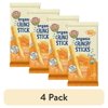 (4 pack) Earth's Best Organic Teething Crunchy Sticks Cheddar Cheese Puffed Baby Snack, 0.56 oz Bag