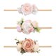 thumbnail image 1 of Cherrboll 3 diademas de flores para bebé niña, diademas florales de nailon súper suaves y elásticas para recién nacidos, 1 of 5
