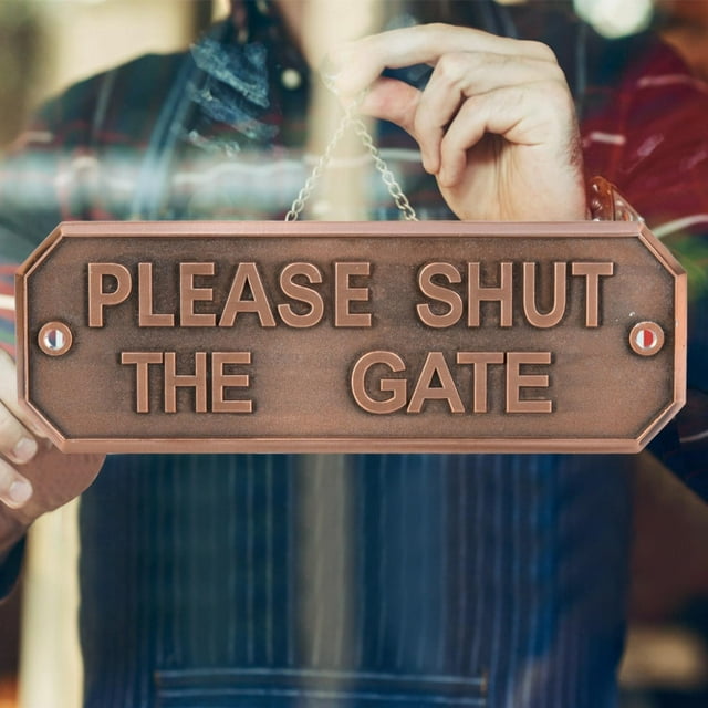 Door Sign Board, Retro Style Durable Embossment Design Door Warning Sign, Board For Tree Old Copper