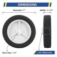 thumbnail image 3 of 2 Pack 7 Inch Wheels Hand Trucks Wheels, Replacement Wheels, 3 of 5