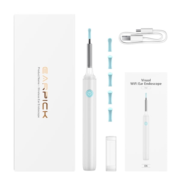 Seitruly Kit de eliminación de cerumen Orejas profesionales Equipo de cámara de limpio Electrónica Blanco