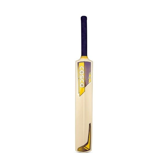 Cosco Sixxer Turf Cricket Bat Full Size Plastic Tennis Bat For Gully Cricket And Tournaments | Ideal For Cricket Tennis Balls , Off White , Made In India