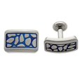 thumbnail image 4 of Edward Mirell Titanium Blue Anodized Brushed Cufflinks, 4 of 7