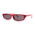 thumbnail image 5 of Womens Classy Think Plastic Narrow Rectangle Cat Eye Mod Fashion Sunglasses Red - Black, 5 of 7
