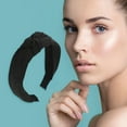 thumbnail image 2 of Unique Bargains 1 Pc Tie Bow Wide Headbands for Women Black, 2 of 6