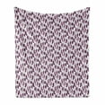 thumbnail image 1 of Hippie Soft Flannel Fleece Throw Blanket, Feathers with Geometric Motifs and Streaks, Cozy Plush for Indoor and Outdoor Use, 50" x 70", Baby Pink Plum, by Ambesonne, 1 of 5