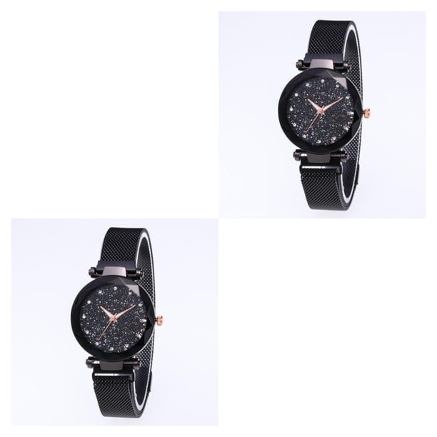 sweethay Men Wrist Watch Star Quartz Wristwatch Party Portable Travel Decoration Girls Dressing Birthday Festival Adults Gift uno 2piezas