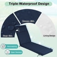 thumbnail image 4 of DTTRA Chaise Lounge Cushions Outdoor, 80 x 26 x 3 Inch, Waterproof Lounge Chair Cushion for Outdoor Furniture, Patio Lounger Pads with Removable Cover Ties Pillow for Pool, Garden Loungers, 4 of 7