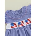 thumbnail image 5 of Okbabeha Toddler Baby Girl 4th of July Outfits Infant Ruffle USA Flag Fourth of July Dress Summer Independence Day Clothes, 5 of 7