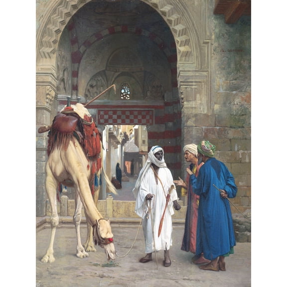 Gerome Arab Dispute Camel Men Arch Painting Extra Large Art Print Wall Mural Poster Premium XL