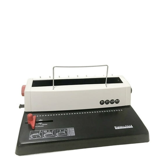 T318 Wire Punch & Bind machine 34 loops 3:1 Double loop wire binding machine 120sheets binding Hand binding machine ,Easy to Operate