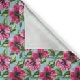 thumbnail image 4 of Ambesonne Watercolor Valance Pack of 2, Tropical Hibiscus Scene, 54"X12", Hot Pink Eggplant, 4 of 5