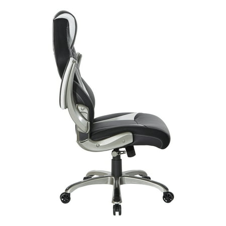OSP Home Furnishings - Oversite Gaming Chair in Faux Leather - White