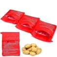 thumbnail image 1 of QUETO 4 Pièces Sac Pomme de Terre Micro Onde, Sacs de Cuisson Micro-Ondes pour Pommes de Terre Lavable Réutilisable Microwave Potato Pouch Sac de Pommes de Terre Parfait en SeulemParent, 1 of 7