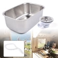 thumbnail image 4 of Aiqidi Stainless Steel Caravan Camper Sink Undermount Single Bowl Kitchen Sink with Strainer Water Outlet and Water Pipe, 4 of 12