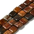 thumbnail image 2 of 3strands Picasso Stone/Picasso Jasper Graduated Bead Strands Square 12x12x3~4mm Hole: 1mm about 33pcs/strand 15.7 inch(40cm), 2 of 7