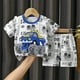 thumbnail image 3 of Odeerbi 2-10 Años Conjunto de Verano Para Niños Camisetas de Manga Corta de Algodón Con Estampado de Excavadora Pantalones Cortos Conjunto de Dos Piezas, 3 of 3
