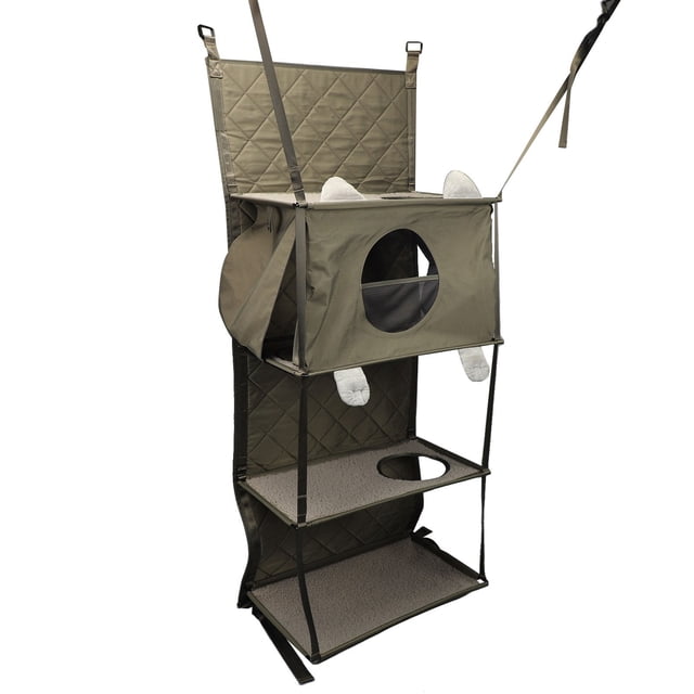 Casa De Cama Con Forma De Torre Para Gatos, Escalador Para Gatos Montado En La Puerta Que Ahorra Espacio, Almohada Desmontable Multifuncional, Cómoda Para Gatos De Interior