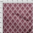 thumbnail image 3 of oneOone Cotton Flex Maroon Fabric Asian Floral Tiles Craft Projects Decor Fabric Printed By The Yard 40 Inch Wide, 3 of 4