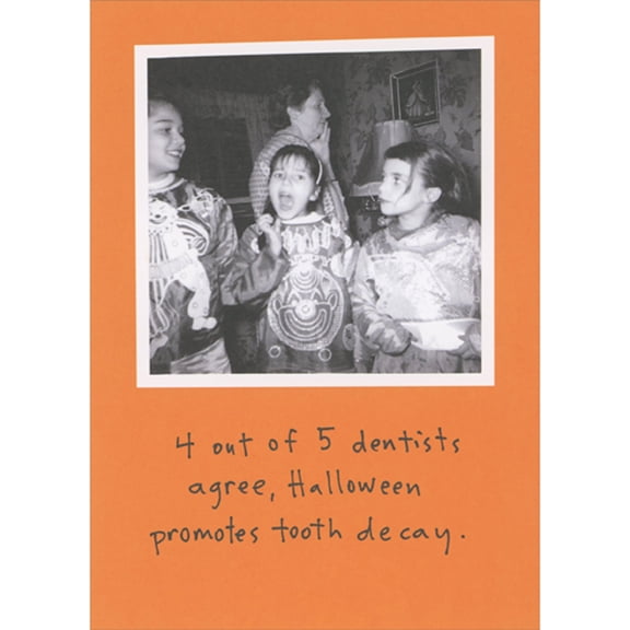 RSVP 4 Out of 5 Dentists: Halloween Promotes Tooth Decay Funny Halloween Card