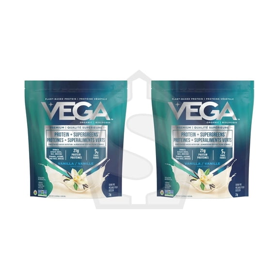 Vega Organic Vanilla Protein & Greens Powder - Pack of 2