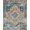 Blue Rust, Pattern 9, variant on Design&I 8'x10' Washable Area Rug Extra Large Skid-Resistant Low Profile Oriental Vintage Medallion With Distressed Boho Floral Border Accents for Living Room, Family