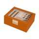 thumbnail image 2 of Joyero grande, organizador de joyeros de pendientes Organizador de aretes Organizador Caja de almacenamiento de almacenamiento para collares, anillos, Marrón naranja, 2 of 8