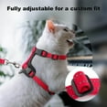 thumbnail image 5 of Plutus Pet Adjustable Cat Harness and Leash Set, Quick Release, Escape Proof Nylon Vest with Leather Trim for Kitten, Small Medium Large Cats, Red, 5 of 7