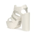 thumbnail image 3 of Women's Strappy Caged Chunky Lugged Platform Heel Sandal 19771, 3 of 6